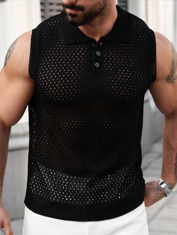 Men's Casual Hollow out vest